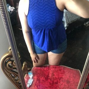 Royal blue halter top